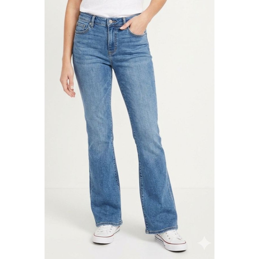 Loft The Boot Jeans Women's Size 28 (6) 30x29 Medium Wash Denim Bootcut Euc